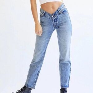Revice Womans Size 27 Acid Wash Button Fly Jeans